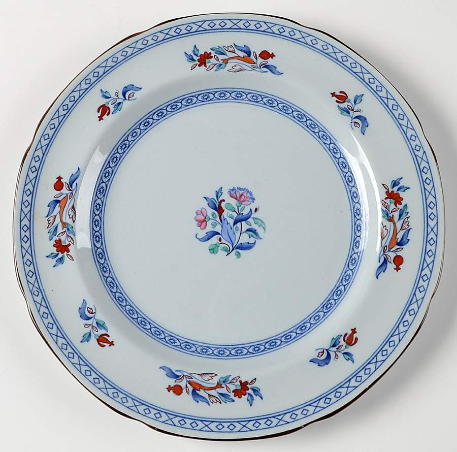 Virginia (Older, Blue Background) Luncheon Plate by Spode-1