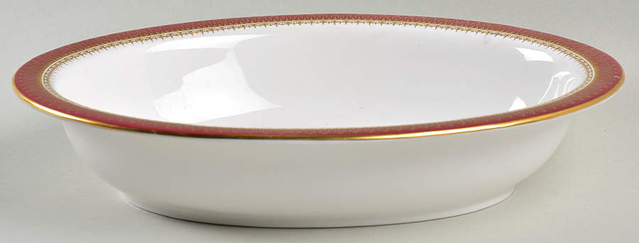 Viscount Maroon 9" Oval Vegetable Bowl by Spode-1