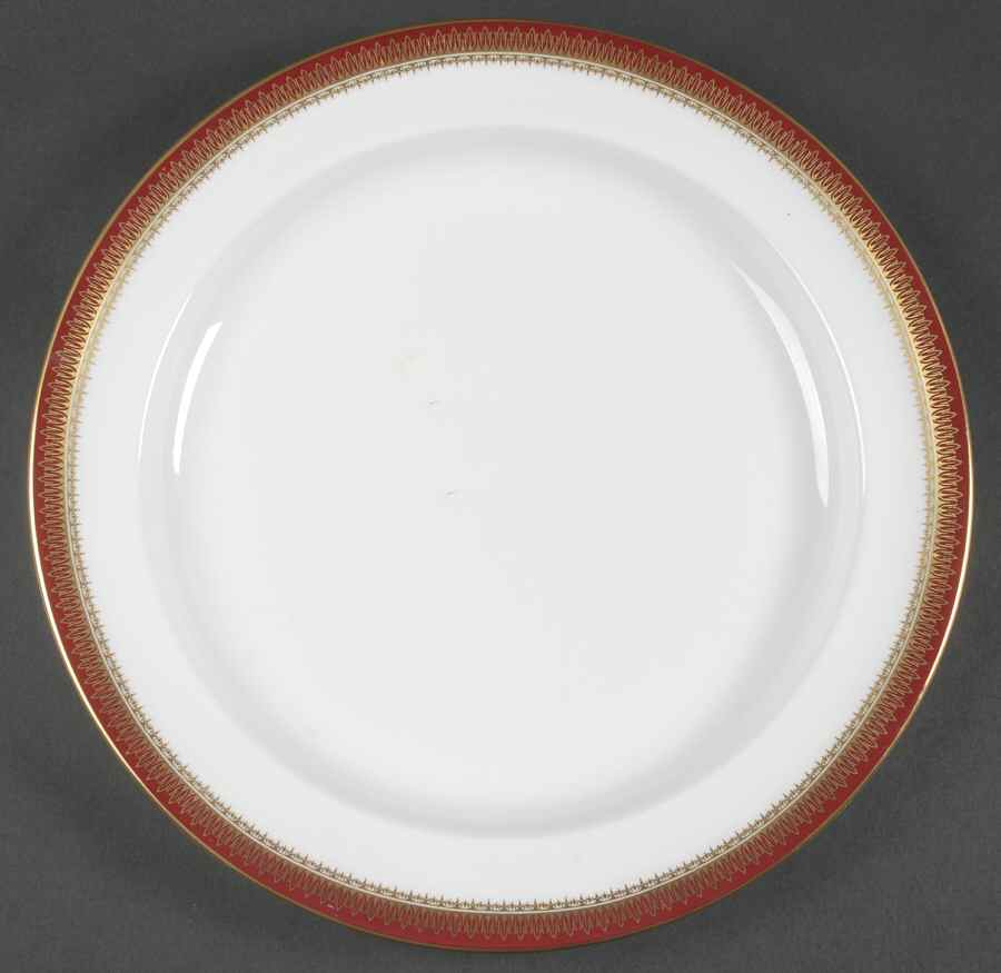 Viscount Maroon 12" Chop Plate (Round Platter) by Spode-1