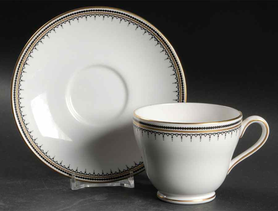 Warwick Footed Cup & Saucer Set by Spode-1