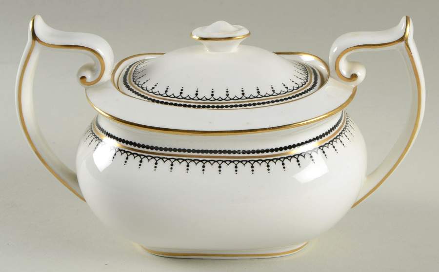 Warwick Sugar Bowl & Lid by Spode-1