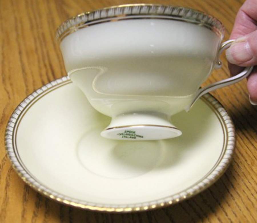 Westminister Footed Cup & Saucer Set by Spode-1