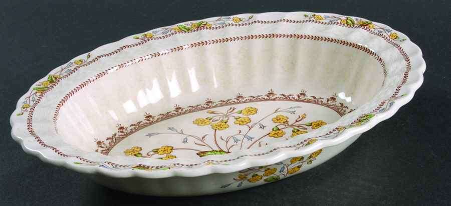 Wicker Dell 10" Oval Vegetable Bowl by Spode-1