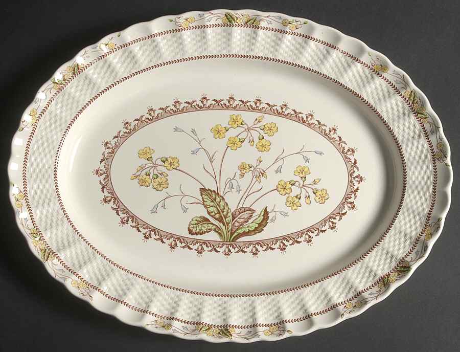 Wicker Dell 14" Oval Serving Platter by Spode-1