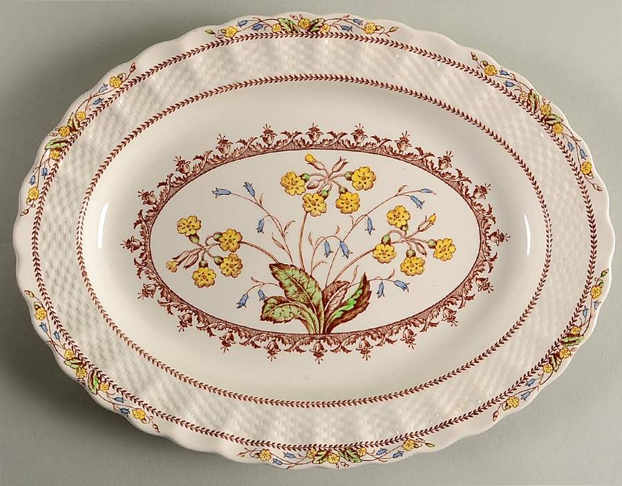 Wicker Dell 11" Oval Serving Platter by Spode-1