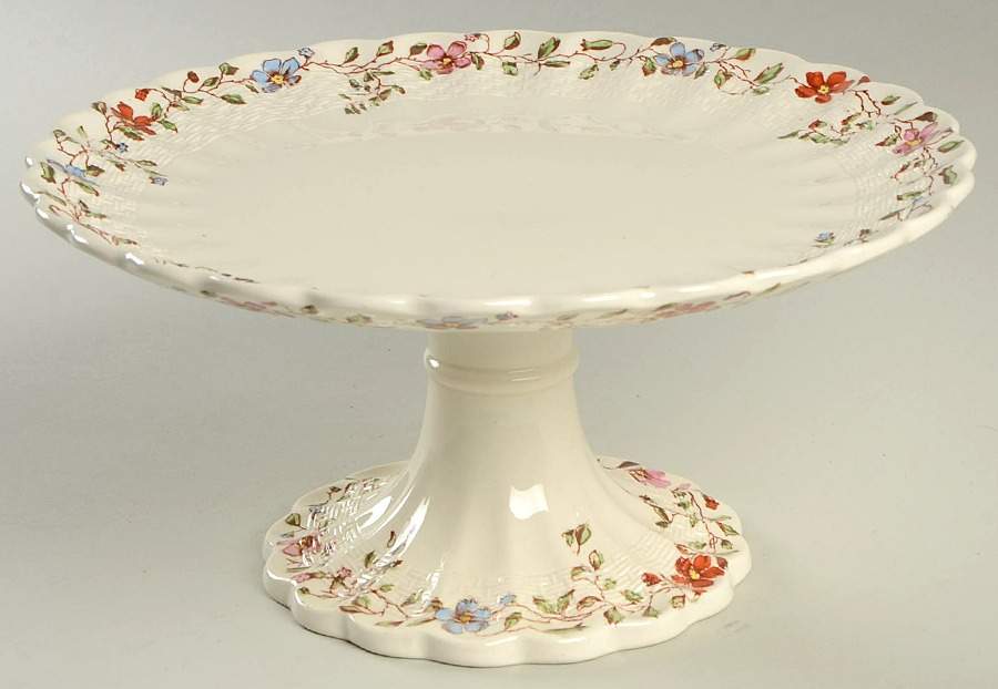 Wicker Dale 8" Diameter Pedestal Cake Stand by Spode-1
