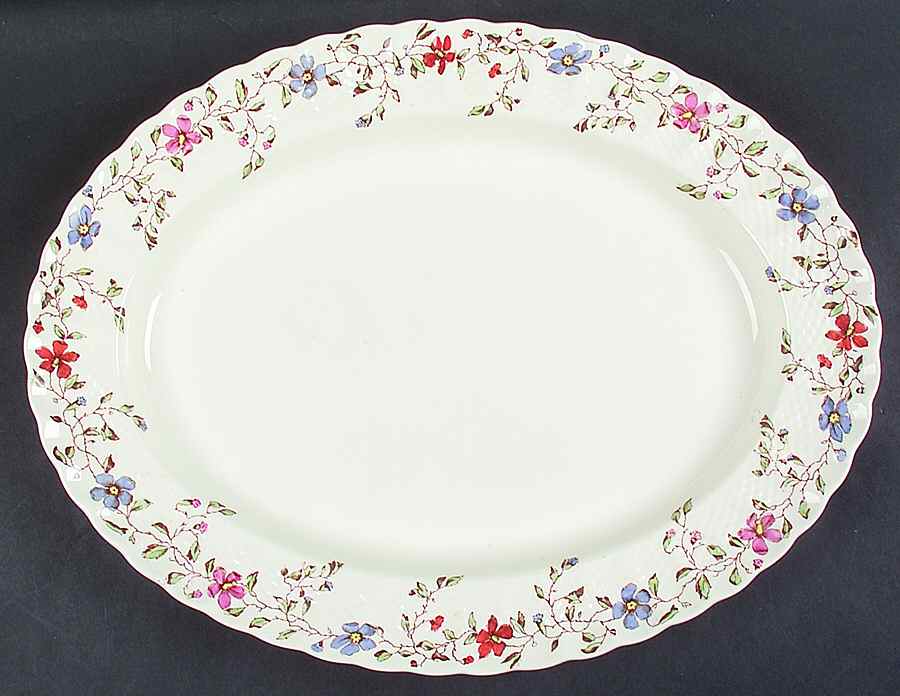 Wicker Dale 16" Oval Serving Platter by Spode-1