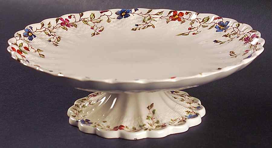 Wicker Dale Footed Cake Plate by Spode-1