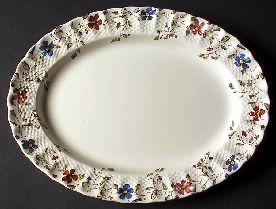 Wicker Dale 13" Oval Serving Platter by Spode-1