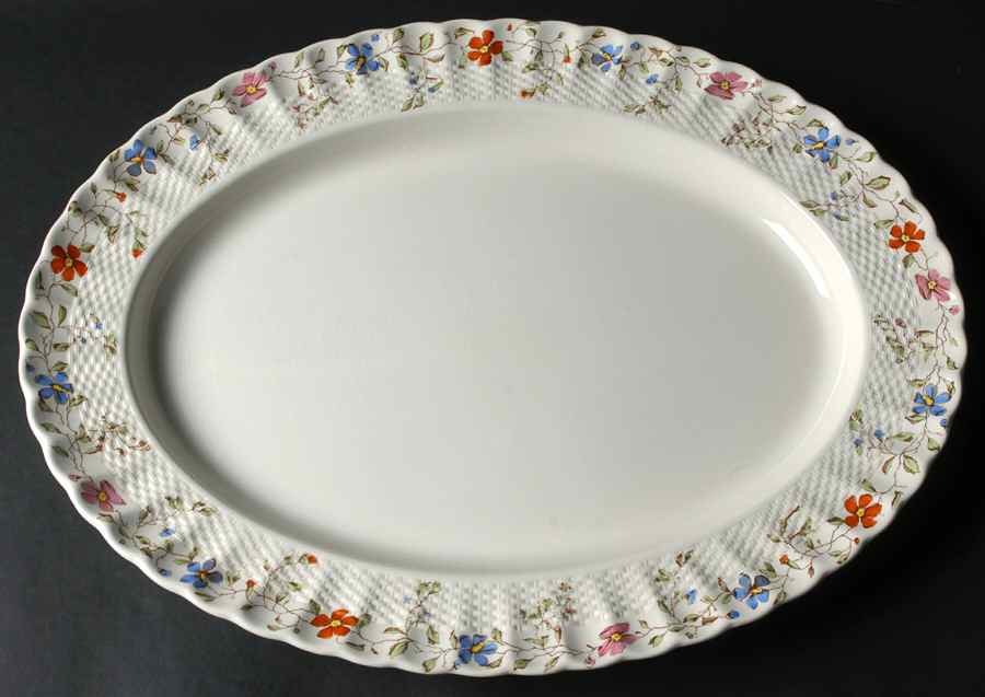 Wicker Dale 19" Oval Serving Platter by Spode-1