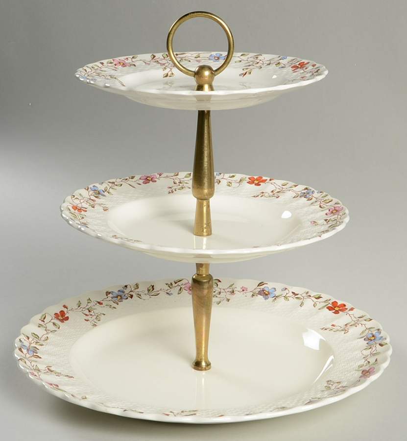 Wicker Dale 3-Tiered Serving Tray (DP, SP, BB) by Spode-1