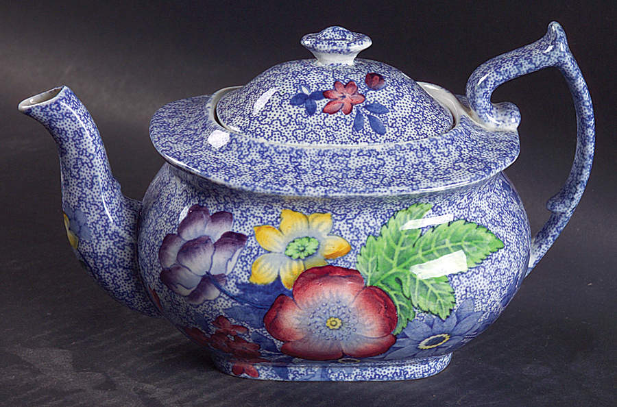 Wild Flower Blue Small Teapot & Lid by Spode-1