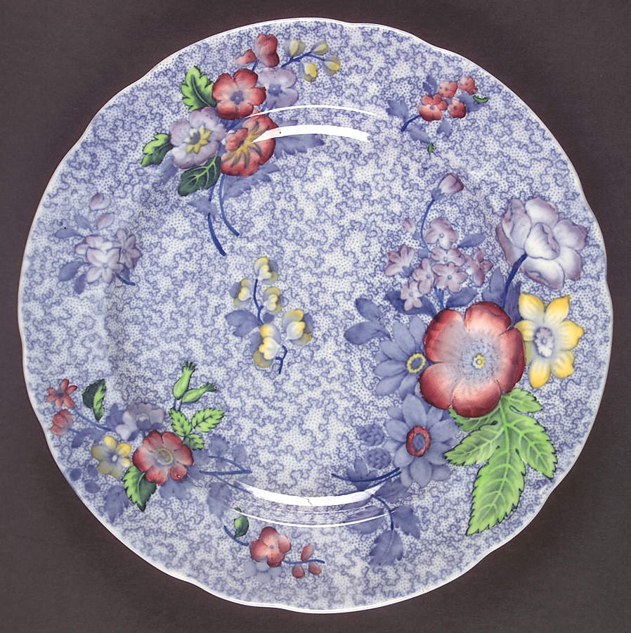 Wild Flower Blue Luncheon Plate by Spode-1