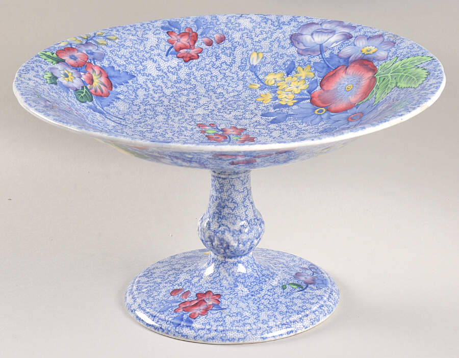 Wild Flower Blue Round Compote (Height X Width) by Spode-1