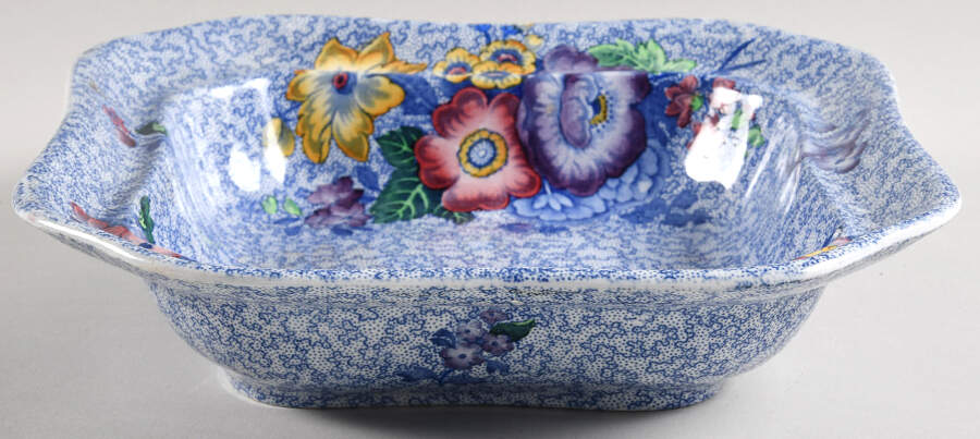 Wild Flower Blue Square Vegetable No Lid by Spode-1