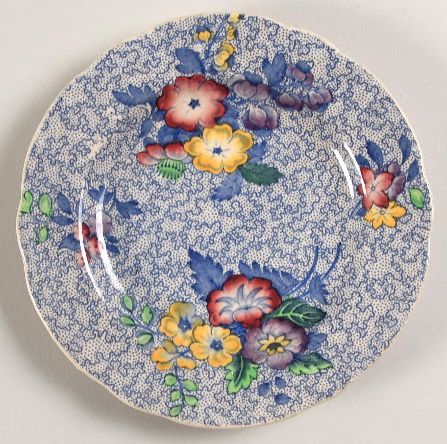 Wild Flower Blue Saucer by Spode-1
