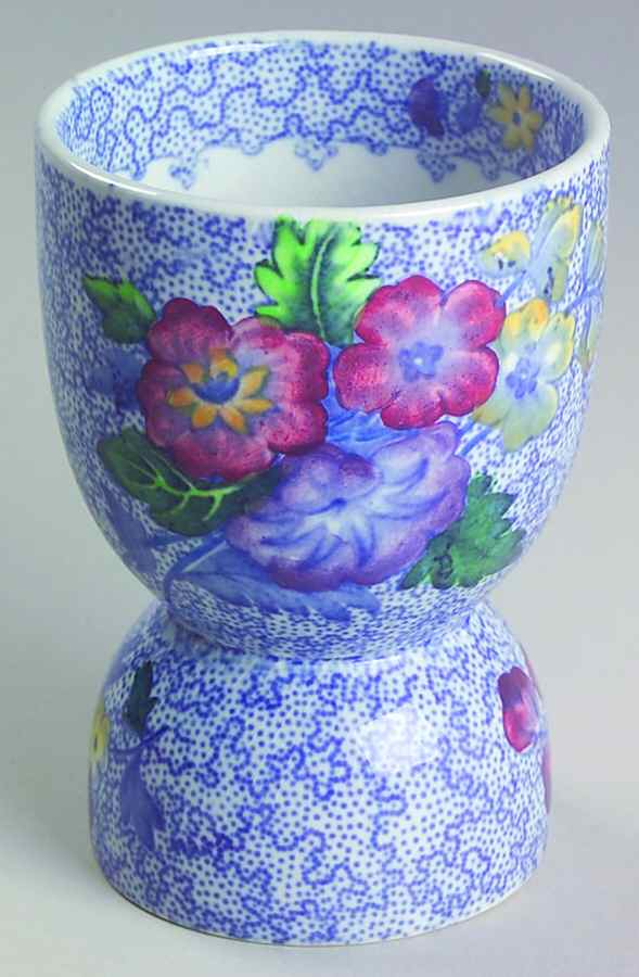 Wild Flower Blue Double Egg Cup by Spode-1