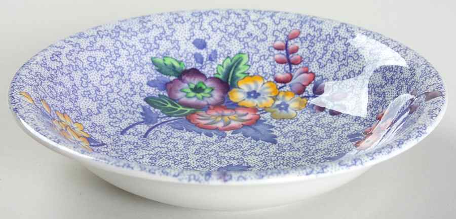 Wild Flower Blue Coupe Cereal Bowl by Spode-1