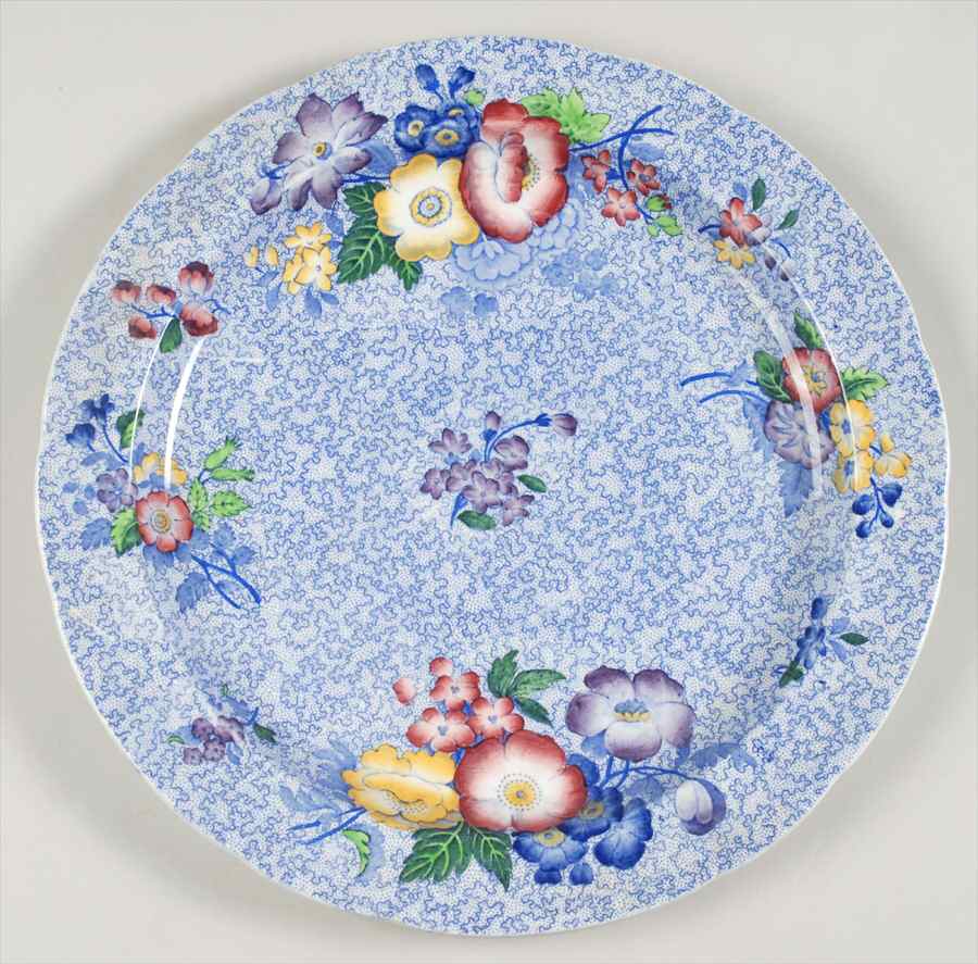 Wild Flower Blue 12" Chop Plate (Round Platter) by Spode-1