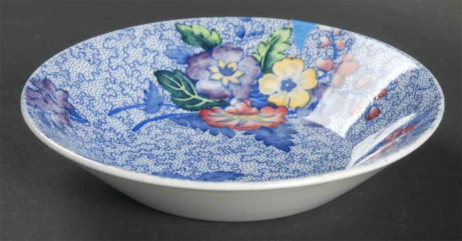 Wild Flower Blue Fruit/Dessert (Sauce) Bowl by Spode-1