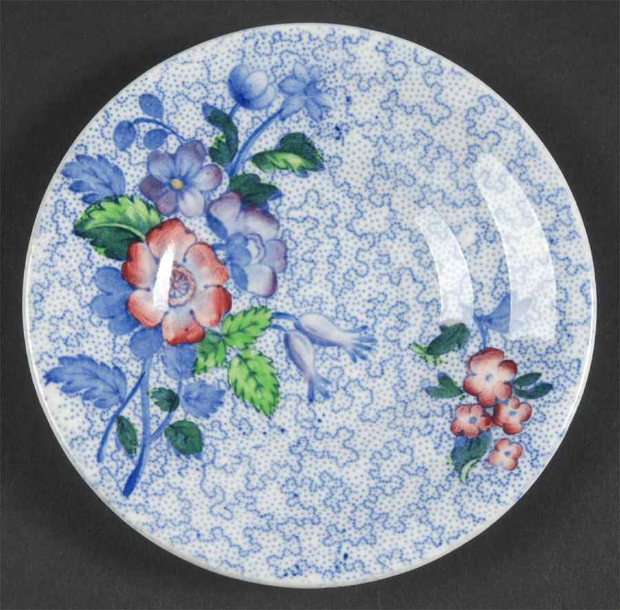 Wild Flower Blue Saucer for Footed Demitasse Cup by Spode-1