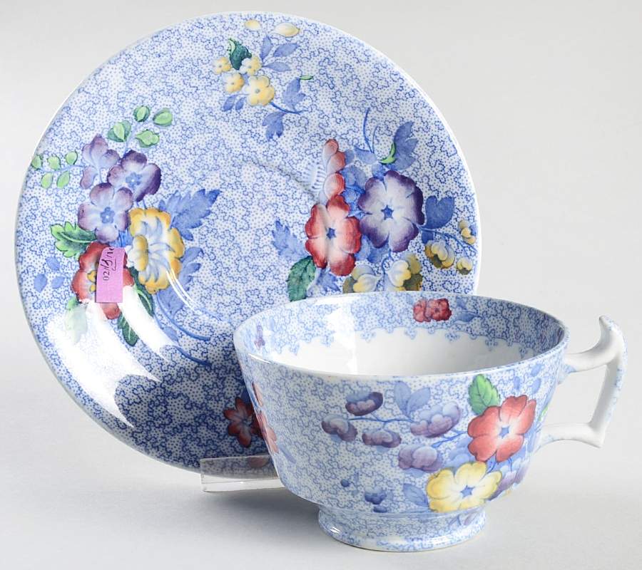 Wild Flower Blue Breakfast Cup & Saucer Set by Spode-1