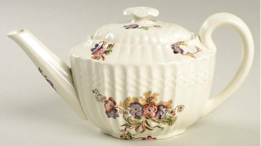 Wicker Lane (Basket Weave) Individual Teapot & Lid by Spode-1