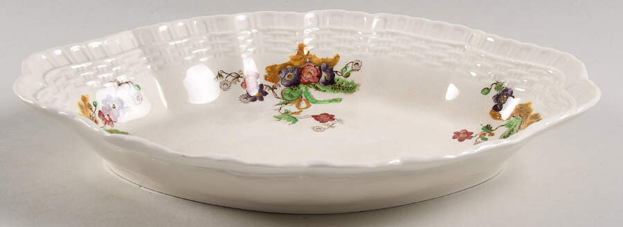 Wicker Lane (Basket Weave) 10" Shallow Oval Bowl by Spode-1