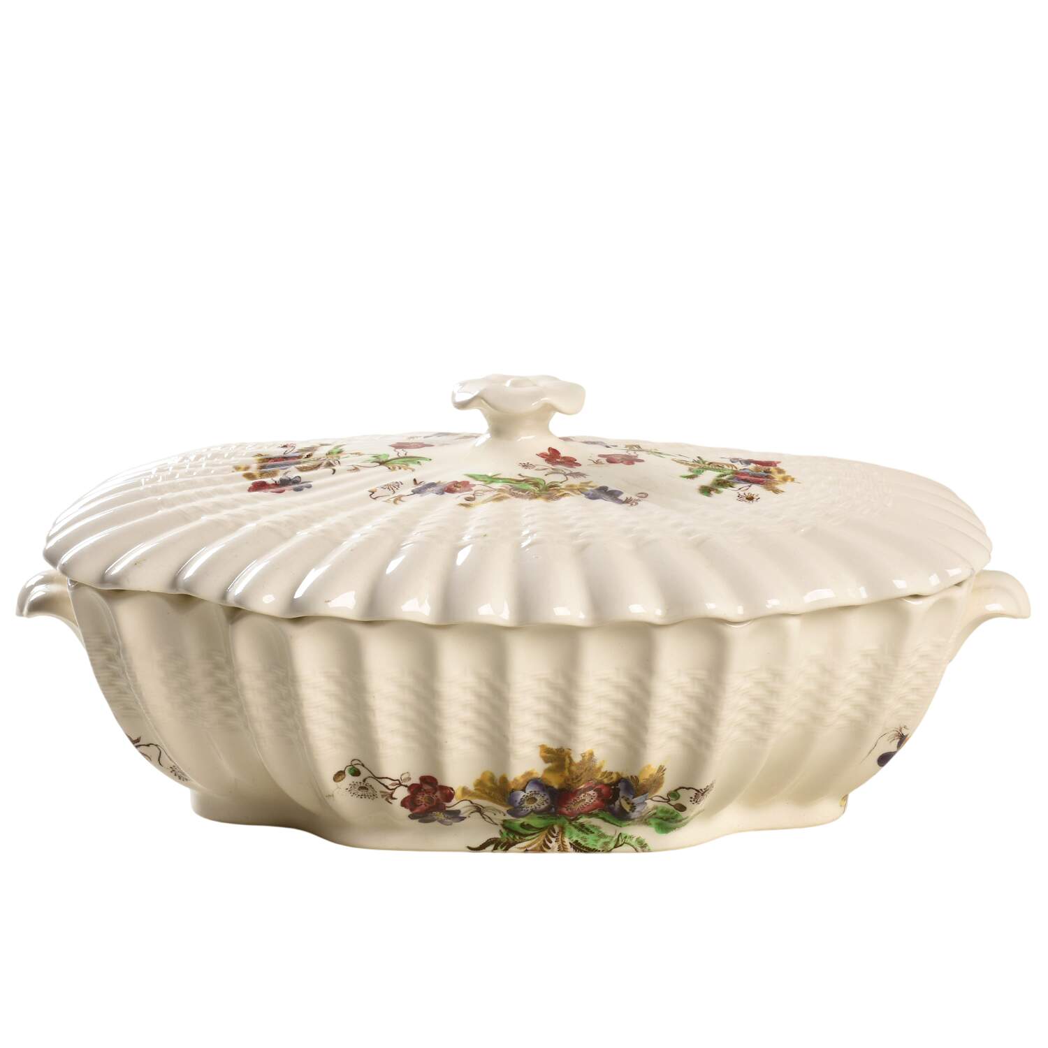 Wicker Lane (Basket Weave) Oval Covered Vegetable by Spode-1