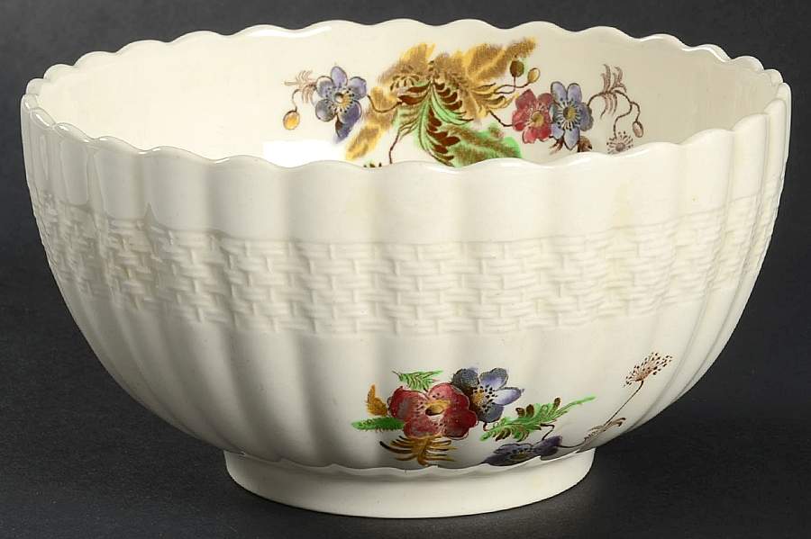 Wicker Lane (Basket Weave) Cranberry Bowl by Spode-1