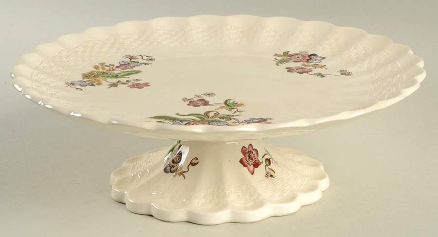 Wicker Lane (Basket Weave) 8" Diameter Pedestal Cake Stand by Spode-1