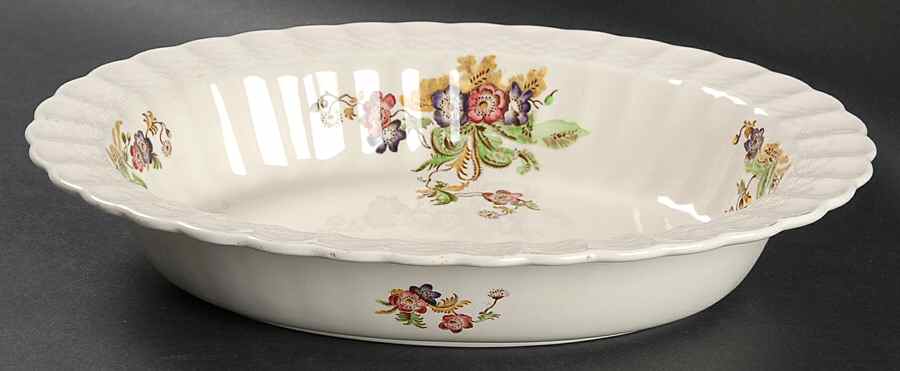 Wicker Lane (Basket Weave) 11" Oval Vegetable Bowl by Spode-1