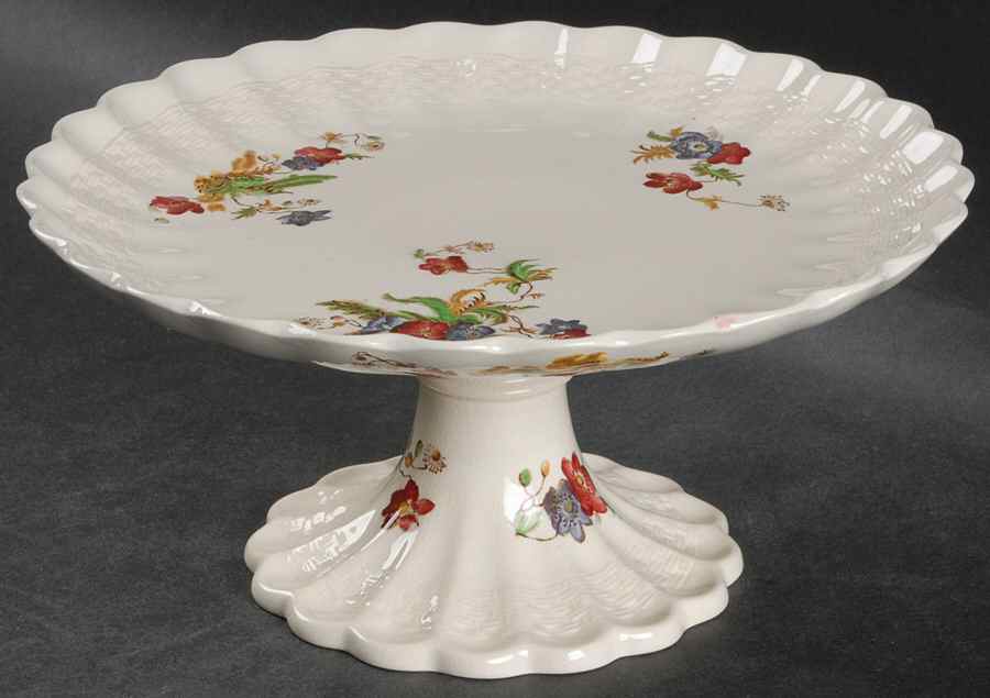 Wicker Lane (Basket Weave) 8" Diameter Pedestal Cake Stand by Spode-1