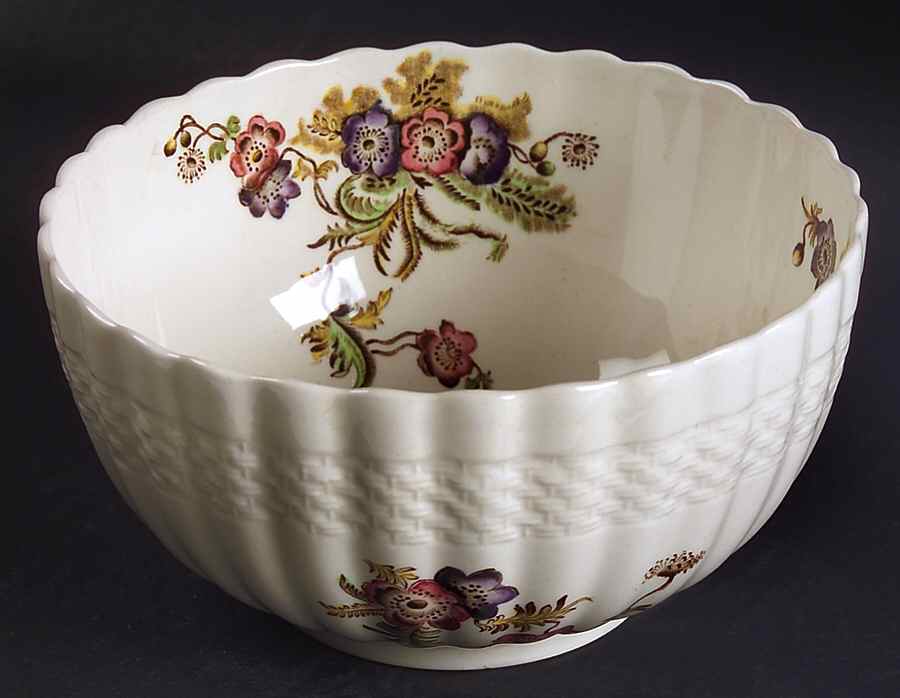 Wicker Lane (Basket Weave) Cranberry Bowl by Spode-1