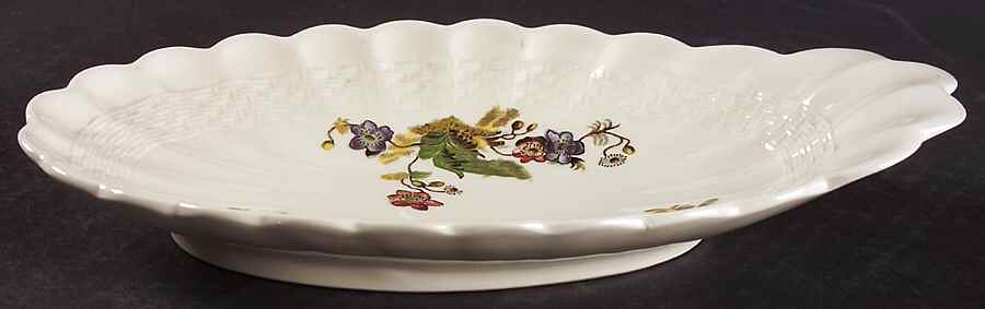 Wicker Lane (Basket Weave) Pickle Dish by Spode-1