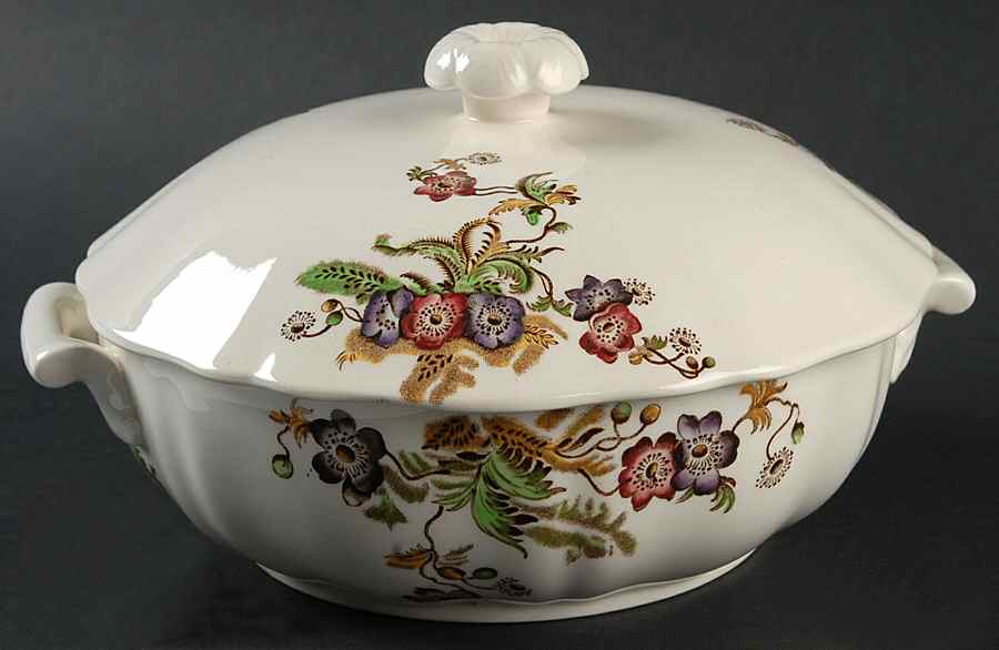 Wicker Lane (Basket Weave) Mini Round Covered Vegetable by Spode-1