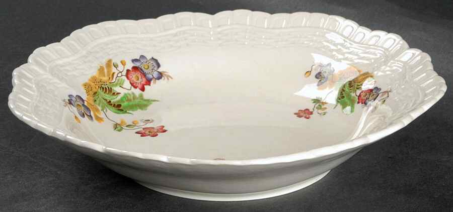 Wicker Lane (Basket Weave) 8" Scalloped Bowl by Spode-1