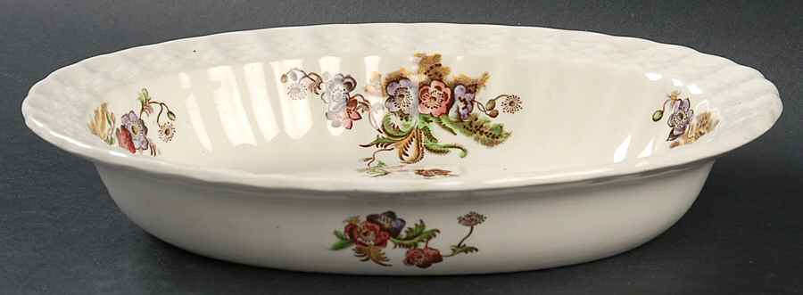 Wicker Lane (Basket Weave) 9" Oval Vegetable Bowl by Spode-1