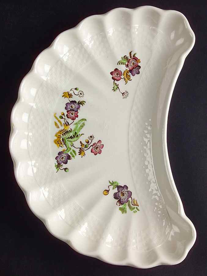 Wicker Lane (Basket Weave) Crescent Salad Plate by Spode-1