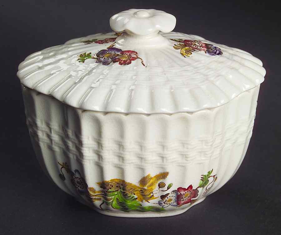 Wicker Lane (Basket Weave) Mini Sugar Bowl & Lid by Spode-1