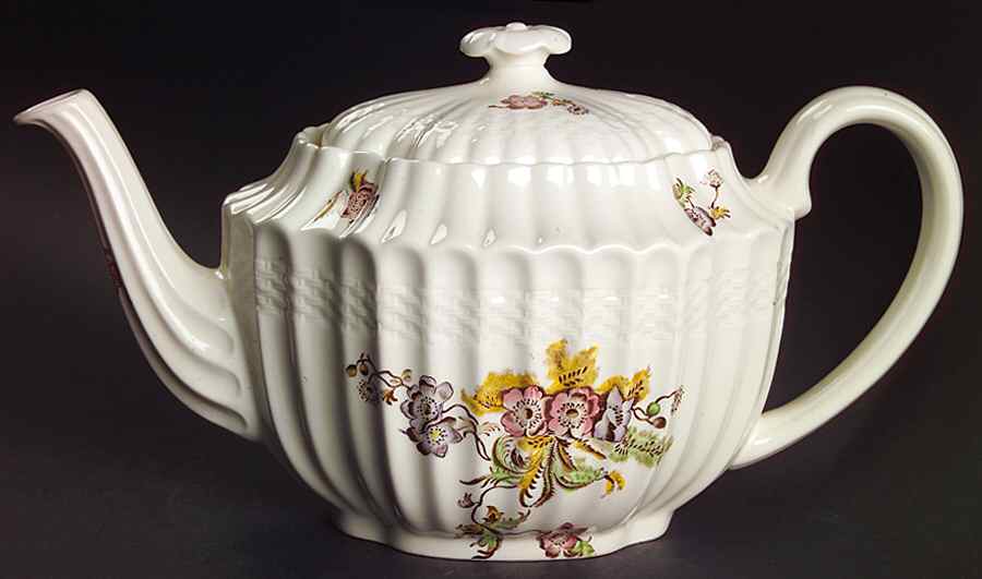 Wicker Lane (Basket Weave) Teapot & Lid by Spode-1