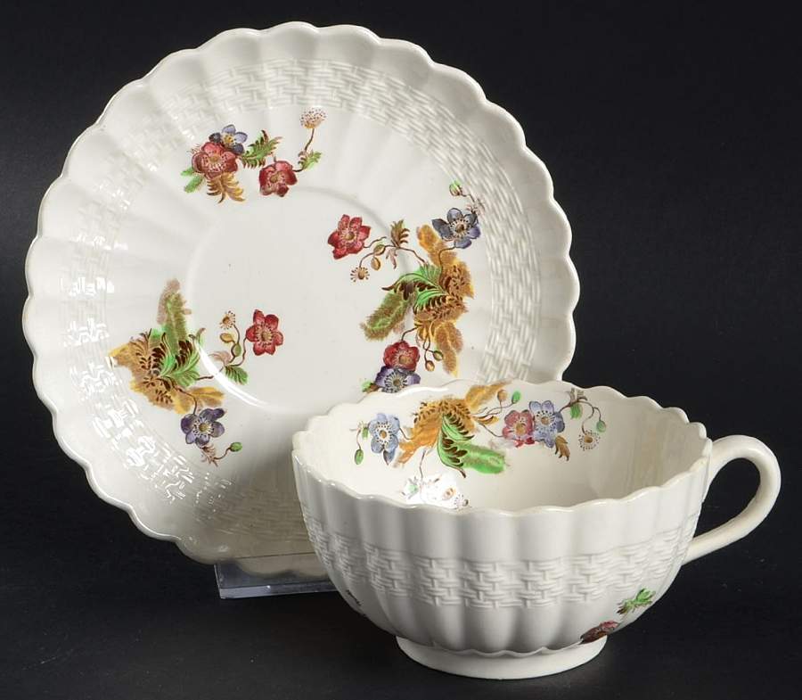 Wicker Lane (Basket Weave) Oversized Cup & Saucer Set by Spode-1