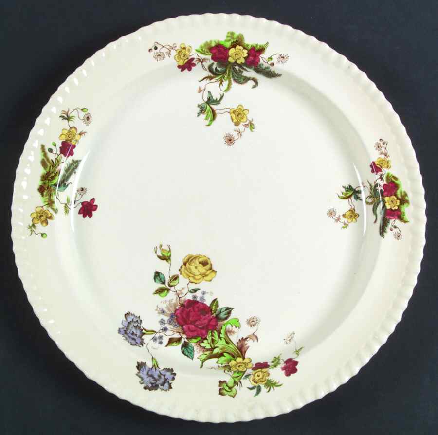 Wicker Lane (Gadroon) 12" Chop Plate (Round Platter) by Spode-1