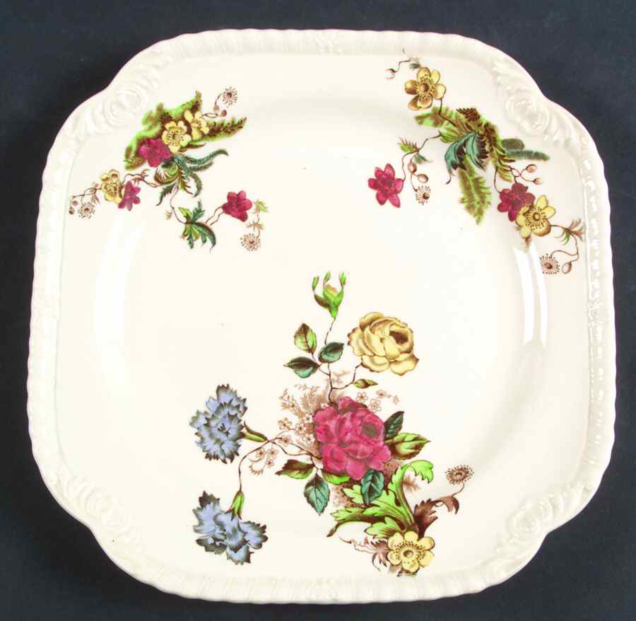Wicker Lane (Gadroon) Square Luncheon Plate by Spode-1
