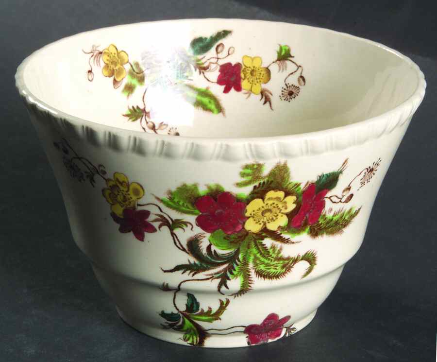 Wicker Lane (Gadroon) Cranberry Bowl by Spode-1