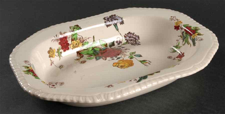 Wicker Lane (Gadroon) 10" Oval Vegetable Bowl by Spode-1