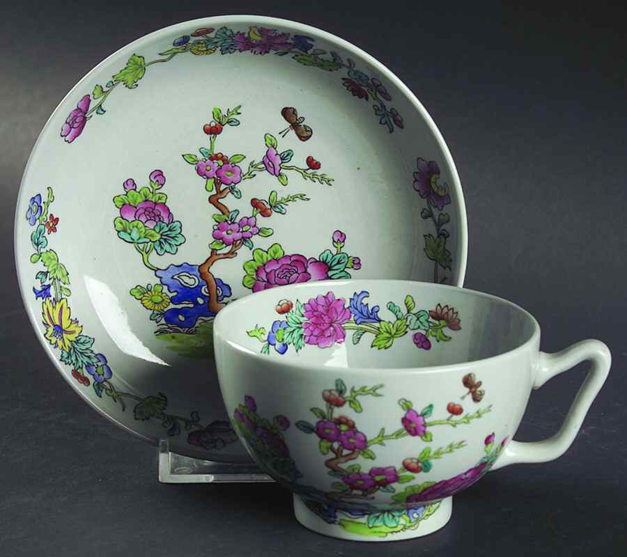 Willis (Y2684) Canton Shape Footed Cup & Saucer Set by Spode-1