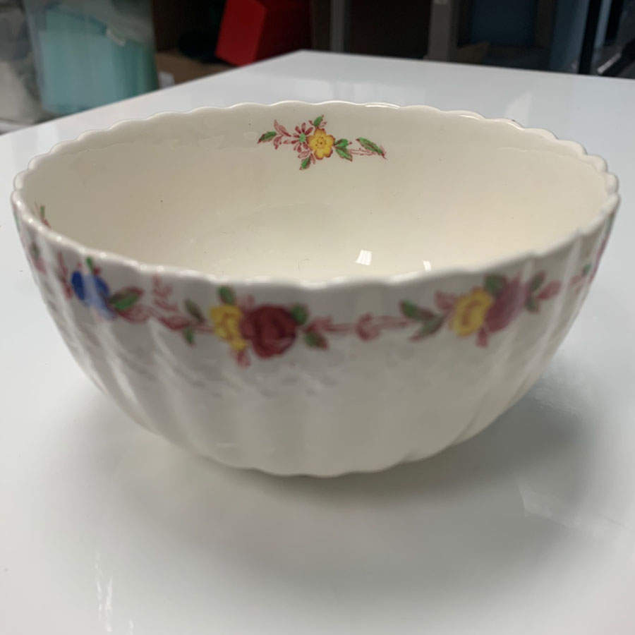 Wicker Rose Cranberry Bowl by Spode-1