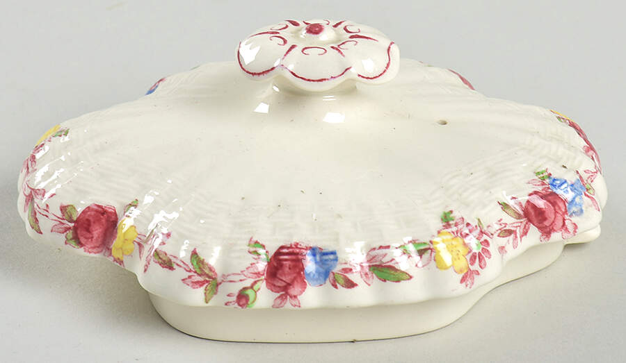 Wicker Rose Lid for Teapot by Spode-1