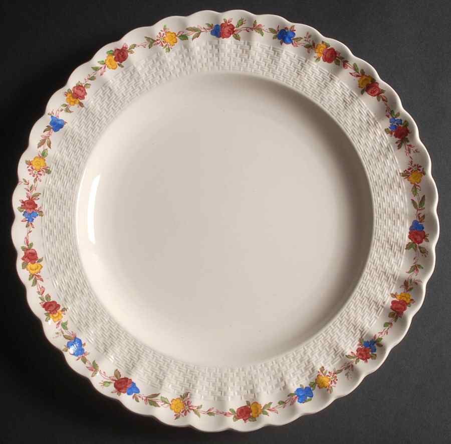 Wicker Rose Dinner Plate by Spode-1